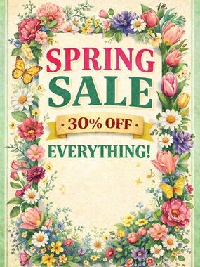 Spring sale 30% off everything